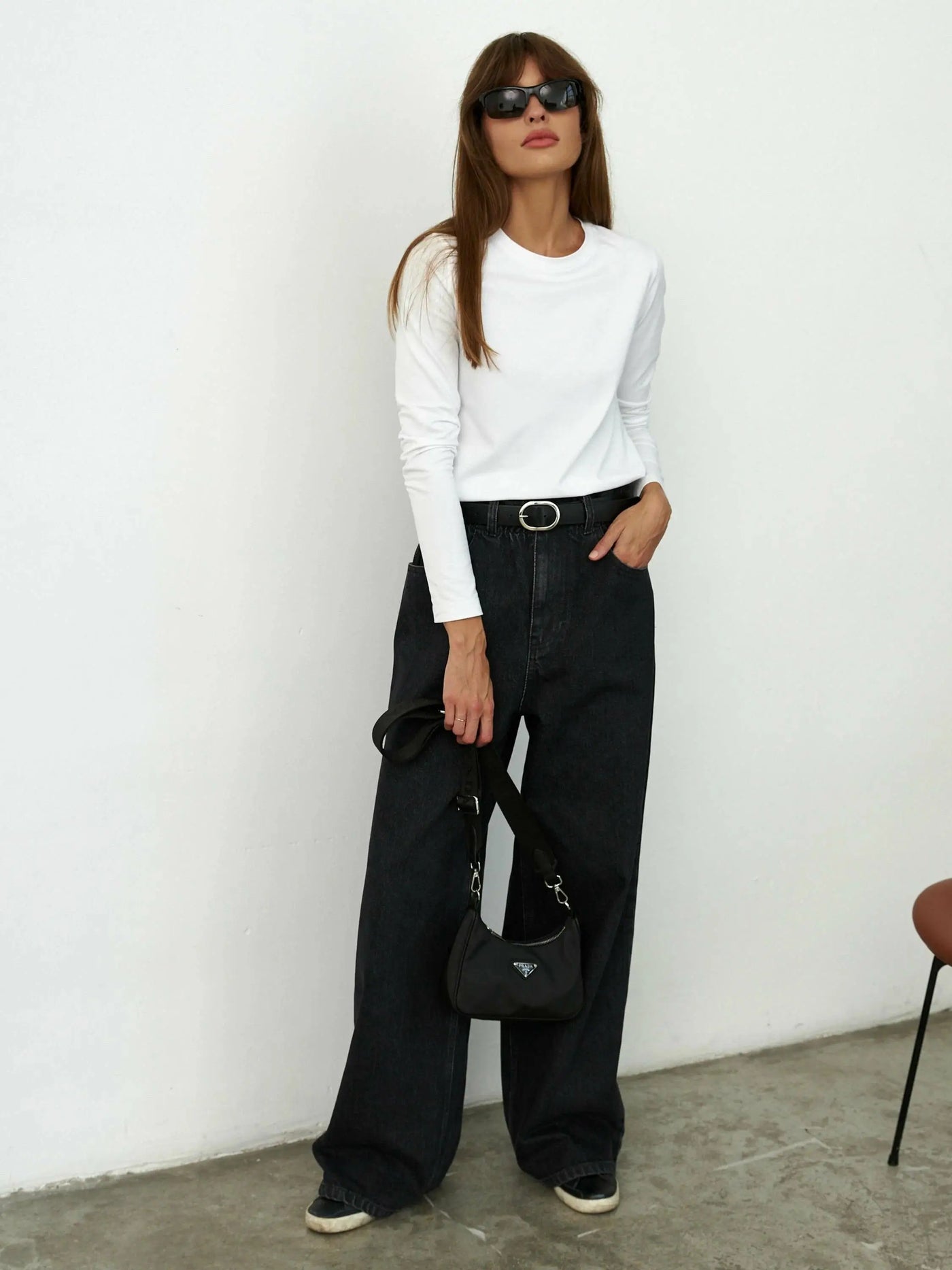 Wolfeel Women's Spring Autumn 100% Cotton T-shirt Bottoming Basic Solid Lady Long Sleeve Loose Tops Shirts Oversized T Shirt