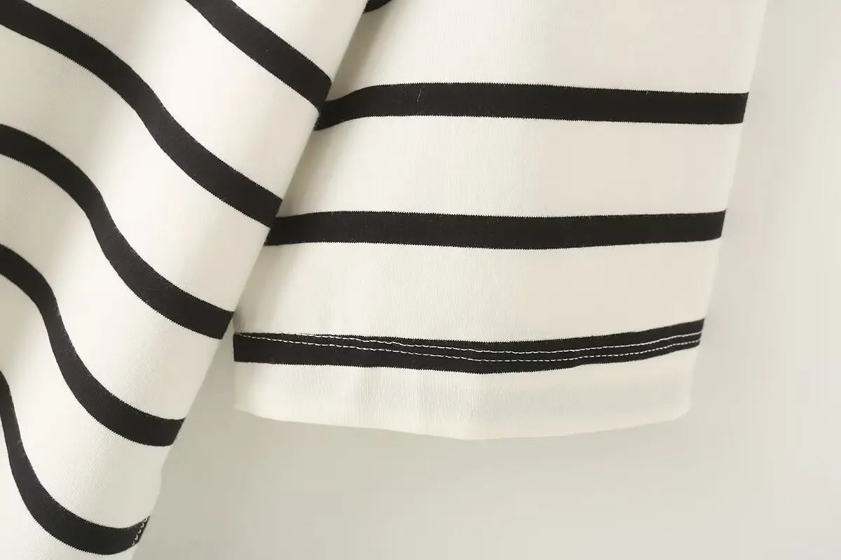 Striped Women's Fashion T-shirts O-neck Short Sleeve Tee Tshirts Blouse Top Cotton Tops for Summer 2024 Harajuku Tshirt
