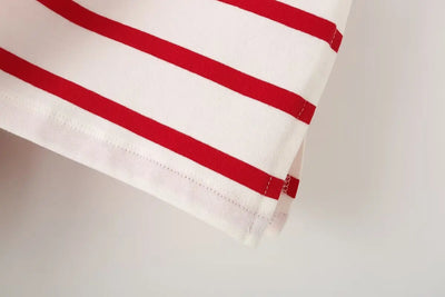 Striped Women's Fashion T-shirts O-neck Short Sleeve Tee Tshirts Blouse Top Cotton Tops for Summer 2024 Harajuku Tshirt