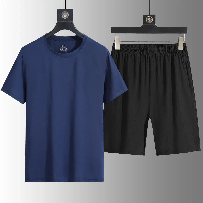 Men's Casual Sets Male Fashion Shorts and Shirts Shirts Shorts 2025 Summer New Styles Fashion Sportswear Men Full Size M-5XL New