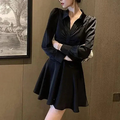 Midi Dresses for Women New In Woman Long Sleeve Dress High Quality Elegant Party Korean Style Sensual Sexy Trendy Features Hot G