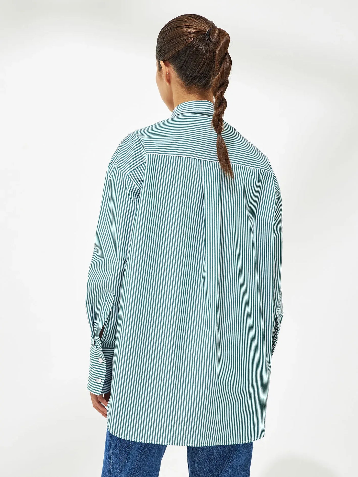 Wolfeel Loose Striped Shirts 2025 Autumn Chic 100% Cotton Blouse Female Tops Casual Lapel Oversized Lace Up Women Shirts