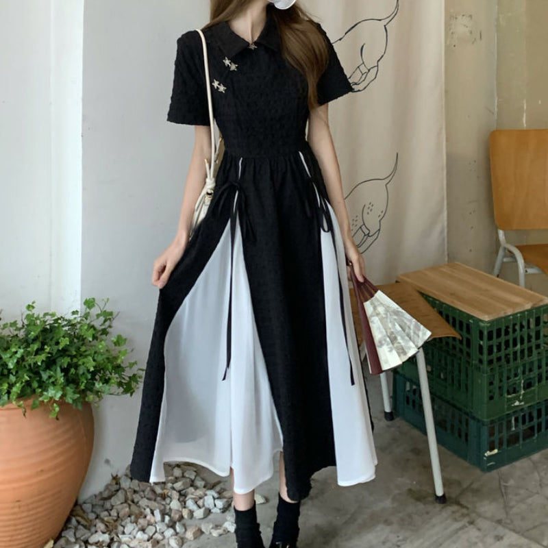 Midi Dresses Women Bandage Design Elegant Temperament Korean Style Lady A-line Trendy Casual Daily Summer Simple New Vestidos