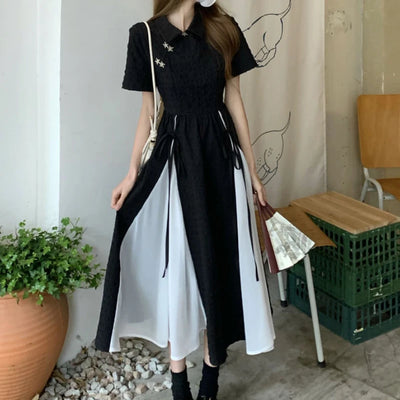 Midi Dresses Women Bandage Design Elegant Temperament Korean Style Lady A-line Trendy Casual Daily Summer Simple New Vestidos