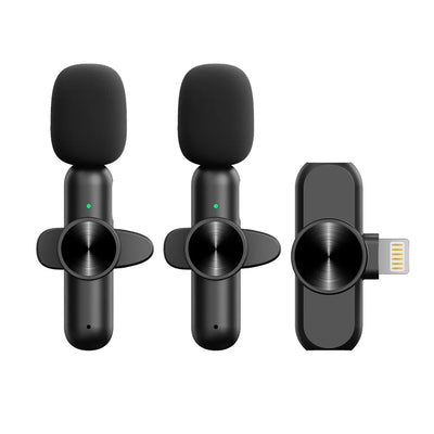 Wireless Lavalier Microphone for iPhone iPad Professional Mini Microphone Plug-Play on Lapel Mic for Video Recording Interview