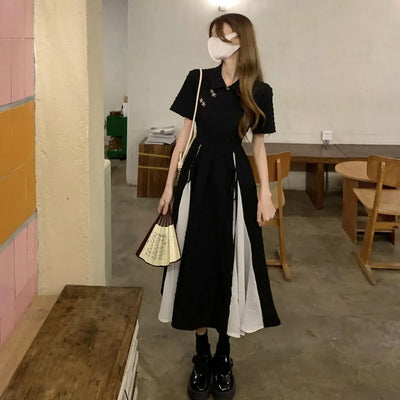 Midi Dresses Women Bandage Design Elegant Temperament Korean Style Lady A-line Trendy Casual Daily Summer Simple New Vestidos