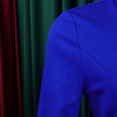 Elegant Office Dress for Women Professional Skew Collar Full Sleeve Sheath Package Hips Mid Calf Formal Business Work Wear Dress