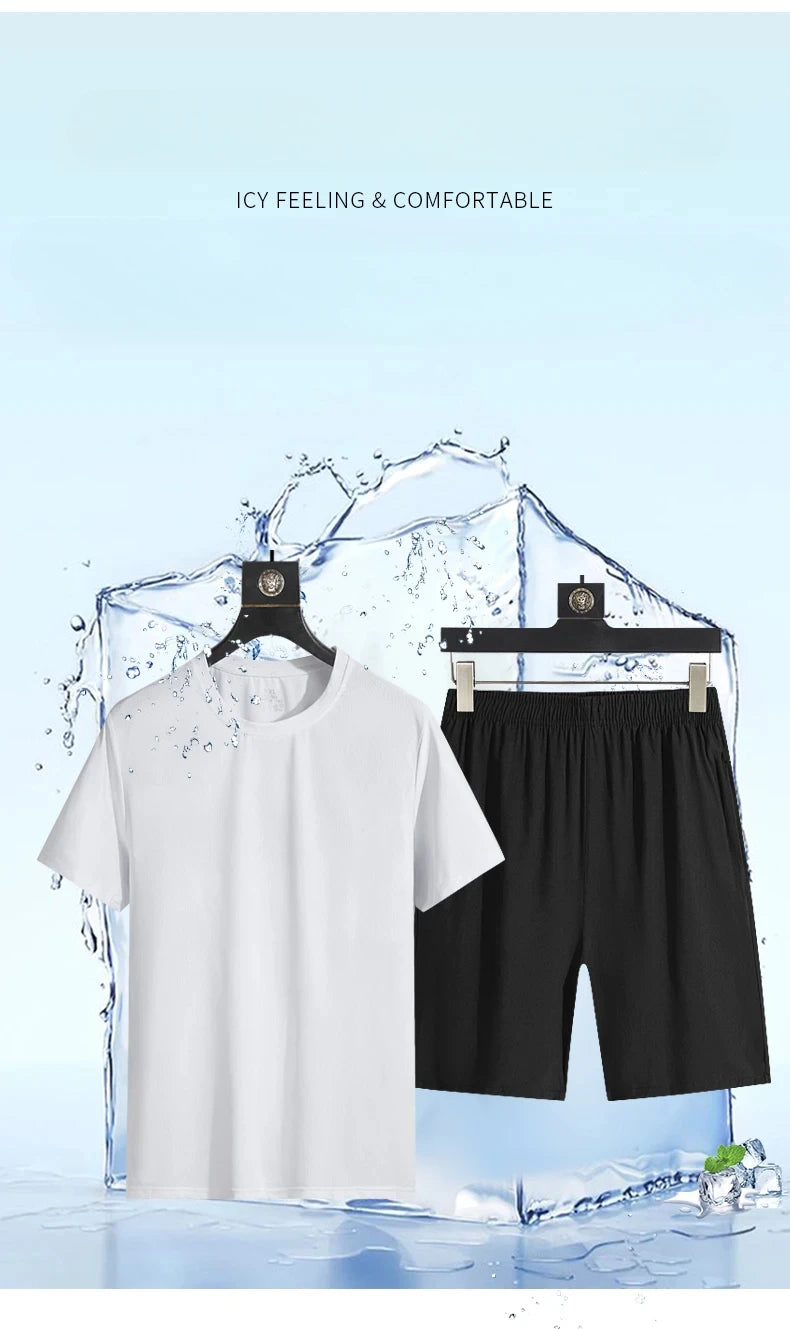 Men's Casual Sets Male Fashion Shorts and Shirts Shirts Shorts 2025 Summer New Styles Fashion Sportswear Men Full Size M-5XL New