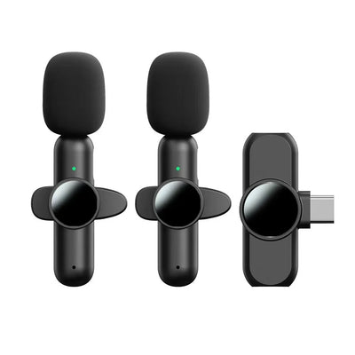 Wireless Lavalier Microphone for iPhone iPad Professional Mini Microphone Plug-Play on Lapel Mic for Video Recording Interview
