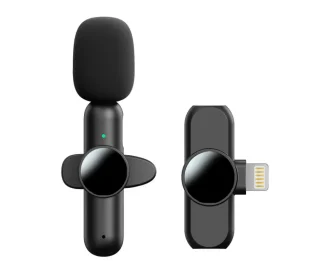 Wireless Lavalier Microphone for iPhone iPad Professional Mini Microphone Plug-Play on Lapel Mic for Video Recording Interview