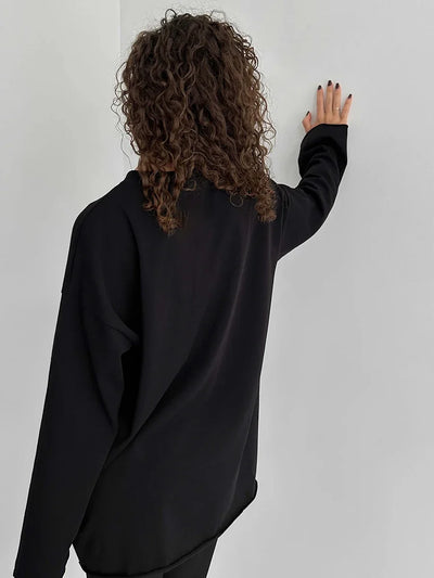 Wolfeel Women Summer 100% Cotton T-shirt Bottoming Spring Basic Fashionable Solid Lady Long Sleeve Loose Tops Shirts