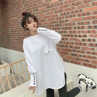 Cotton White Tshirts 2024 Clothes Plain Blue Female Tops Women's T Shirts Loose Funny Spring and Autumn Sale Elegant Youth Tees