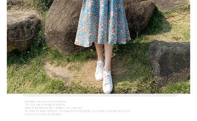 Midi Flower Women's Dress Floral Female Dresses 2024 Clothing New in Features Cotton Chic and Elegant Pretty Cheap Casual Loose