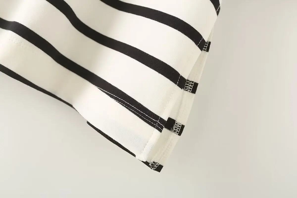 Striped Women's Fashion T-shirts O-neck Short Sleeve Tee Tshirts Blouse Top Cotton Tops for Summer 2024 Harajuku Tshirt