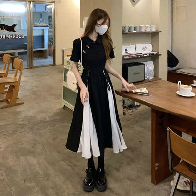 Midi Dresses Women Bandage Design Elegant Temperament Korean Style Lady A-line Trendy Casual Daily Summer Simple New Vestidos
