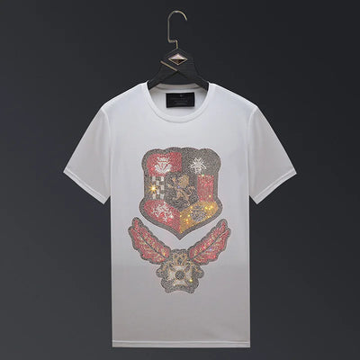 Plus Size 2024 Fashion Hot Drilling T Shirt for Women Summer Tops Casual Streetwear O Neck Short Sleeve Tshirts Chemise Femme
