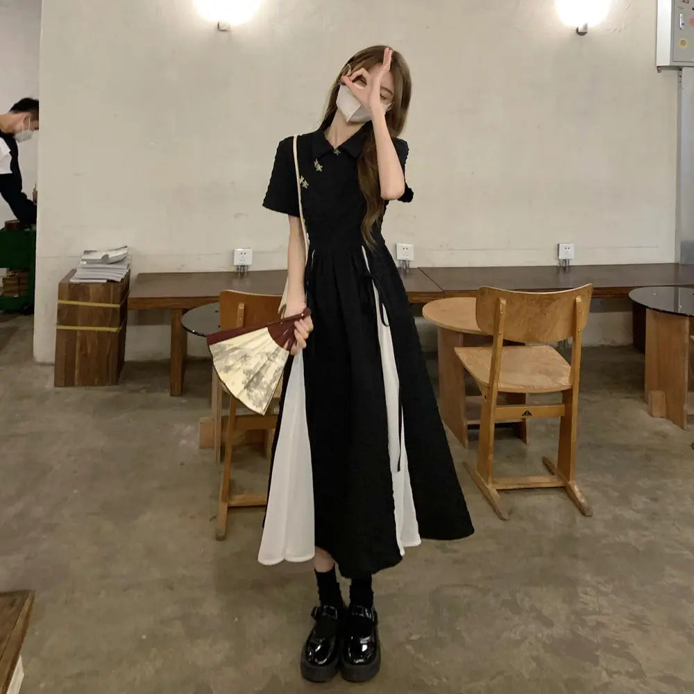 Midi Dresses Women Bandage Design Elegant Temperament Korean Style Lady A-line Trendy Casual Daily Summer Simple New Vestidos