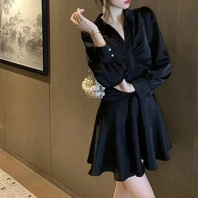 Midi Dresses for Women New In Woman Long Sleeve Dress High Quality Elegant Party Korean Style Sensual Sexy Trendy Features Hot G