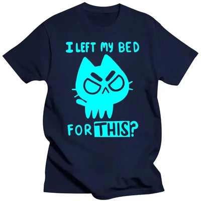 Brand Men T-shirt Funny Cat Print Men Tshirts Casual O-neck Men Shirts Streetwear Luminous Men Oversized T-shirt Male Tees Tops