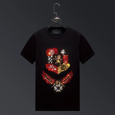 Plus Size 2024 Fashion Hot Drilling T Shirt for Women Summer Tops Casual Streetwear O Neck Short Sleeve Tshirts Chemise Femme