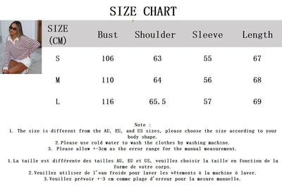 Striped Contrast Long Sleeve T-shirt Women Buttons Turndown Collar Loose T Shirt 2025 Spring New Streetwear Vintage Casual Tees