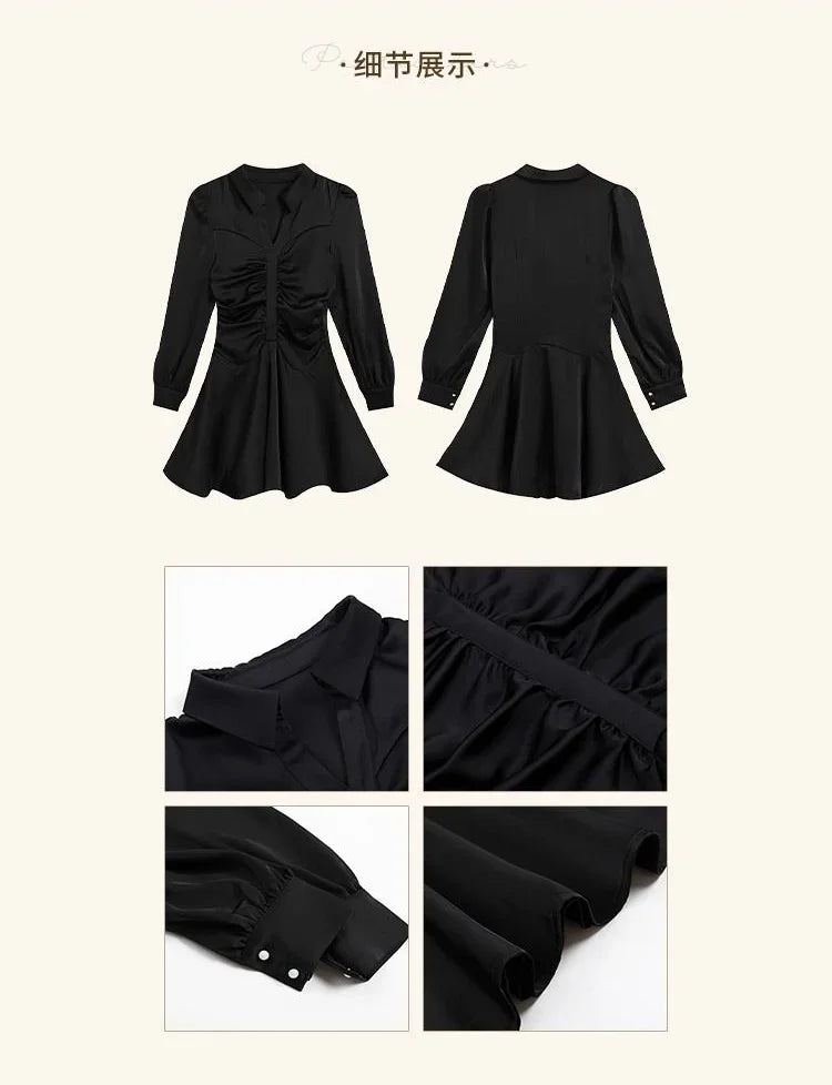 Midi Dresses for Women New In Woman Long Sleeve Dress High Quality Elegant Party Korean Style Sensual Sexy Trendy Features Hot G