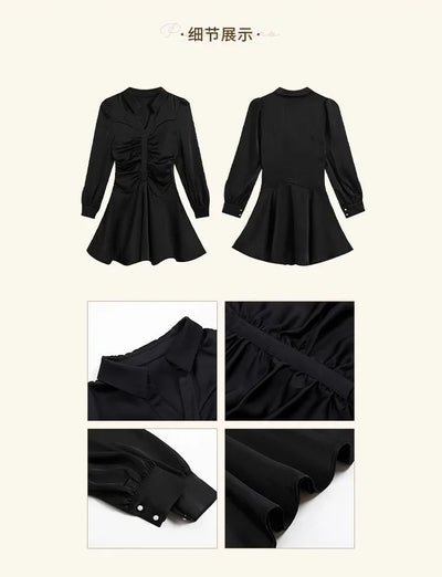 Midi Dresses for Women New In Woman Long Sleeve Dress High Quality Elegant Party Korean Style Sensual Sexy Trendy Features Hot G