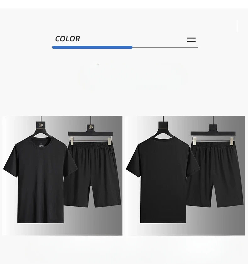 Men's Casual Sets Male Fashion Shorts and Shirts Shirts Shorts 2025 Summer New Styles Fashion Sportswear Men Full Size M-5XL New
