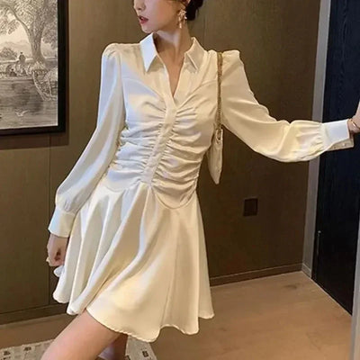 Midi Dresses for Women New In Woman Long Sleeve Dress High Quality Elegant Party Korean Style Sensual Sexy Trendy Features Hot G