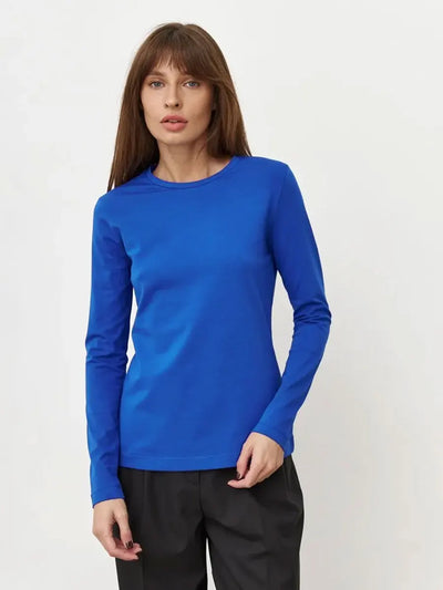 Wolfeel Women's Spring Autumn 100% Cotton T-shirt Bottoming Basic Solid Lady Long Sleeve Loose Tops Shirts Oversized T Shirt