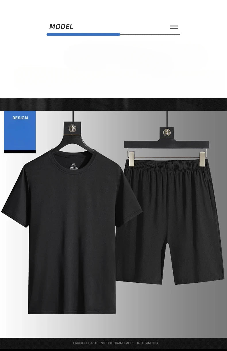 Men's Casual Sets Male Fashion Shorts and Shirts Shirts Shorts 2025 Summer New Styles Fashion Sportswear Men Full Size M-5XL New