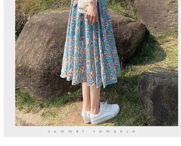 Midi Flower Women's Dress Floral Female Dresses 2024 Clothing New in Features Cotton Chic and Elegant Pretty Cheap Casual Loose