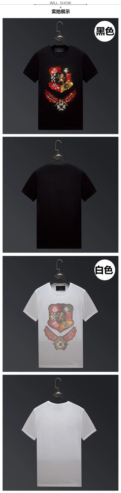 Plus Size 2024 Fashion Hot Drilling T Shirt for Women Summer Tops Casual Streetwear O Neck Short Sleeve Tshirts Chemise Femme