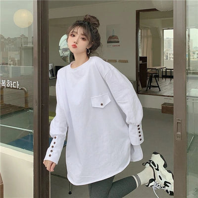 Cotton White Tshirts 2024 Clothes Plain Blue Female Tops Women's T Shirts Loose Funny Spring and Autumn Sale Elegant Youth Tees