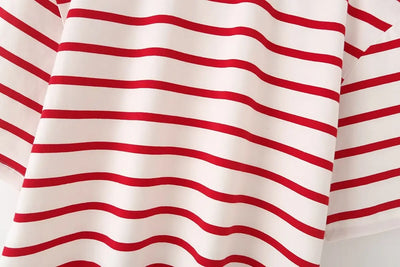 Striped Women's Fashion T-shirts O-neck Short Sleeve Tee Tshirts Blouse Top Cotton Tops for Summer 2024 Harajuku Tshirt