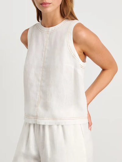 Wolfeel Cotton Linen Vest  Wide Leg Long Pants Set Women's Pants Sleeveless Top Casual Suit 2025 Spring Summer New Pant Sets