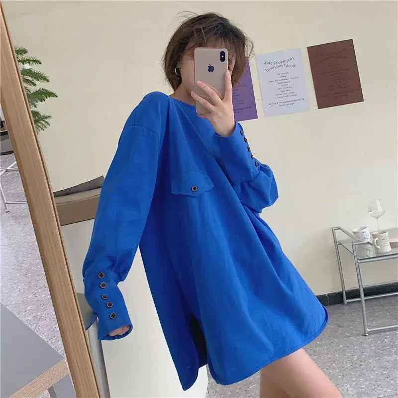 Cotton White Tshirts 2024 Clothes Plain Blue Female Tops Women's T Shirts Loose Funny Spring and Autumn Sale Elegant Youth Tees