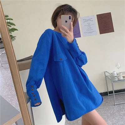 Cotton White Tshirts 2024 Clothes Plain Blue Female Tops Women's T Shirts Loose Funny Spring and Autumn Sale Elegant Youth Tees