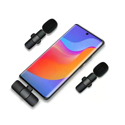 Wireless Lavalier Microphone Portable Audio Video Recording Mini Mic for iPhone Android Video Live Broadcast Gaming Microfonoe