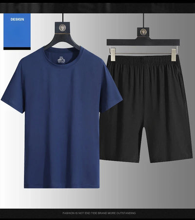 Men's Casual Sets Male Fashion Shorts and Shirts Shirts Shorts 2025 Summer New Styles Fashion Sportswear Men Full Size M-5XL New