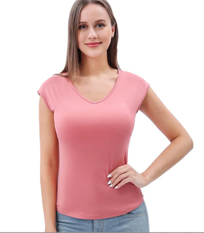 Plus Size T Shirts  For Women Roll Up Short SleeveCrew Neck Tops Loose Causal Short Sleeve Crew Neck Tee 2X 3X 4X US26