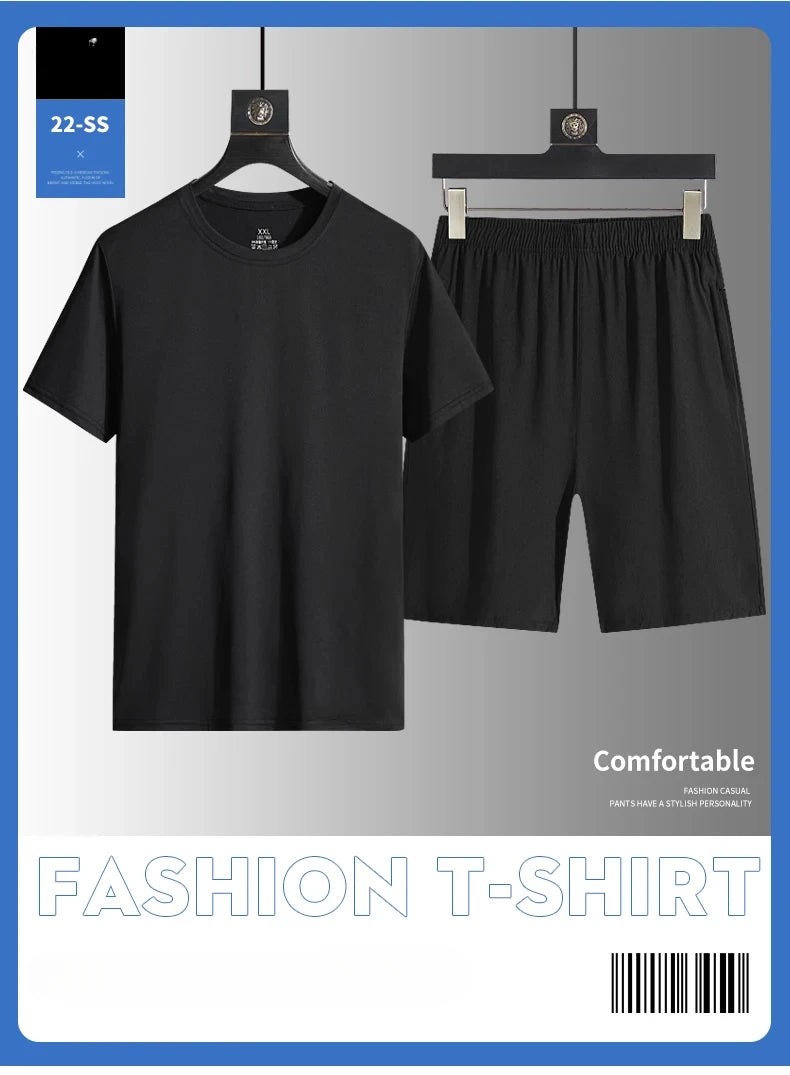 Men's Casual Sets Male Fashion Shorts and Shirts Shirts Shorts 2025 Summer New Styles Fashion Sportswear Men Full Size M-5XL New
