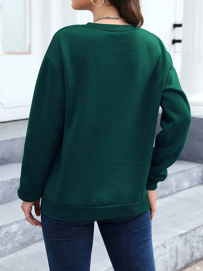 Loose Sweatshirt Casual Long Sleeve Women Autumn and winter  Comfortable Pullover Crewneck Loose Female Clothes