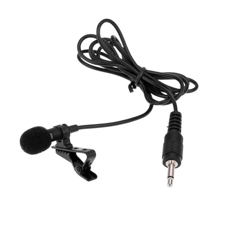 Super Lapel Lavalier Tie Clip Metal Mono Microphone 3.5mm with Collar Clip for Lound Speaker Microphone with Anti-noise Function