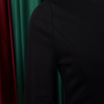 Elegant Office Dress for Women Professional Skew Collar Full Sleeve Sheath Package Hips Mid Calf Formal Business Work Wear Dress