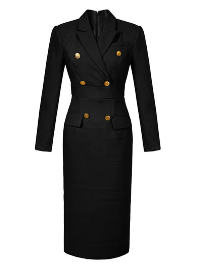 Fashion Ladies Business Formal Occasion Pencil Dresses Women Clothing Elegant Commute Black Slim Dress Mujer Robe Femme Vestidos