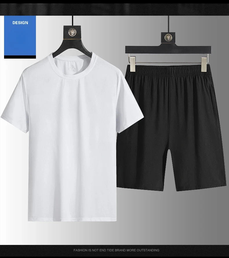 Men's Casual Sets Male Fashion Shorts and Shirts Shirts Shorts 2025 Summer New Styles Fashion Sportswear Men Full Size M-5XL New