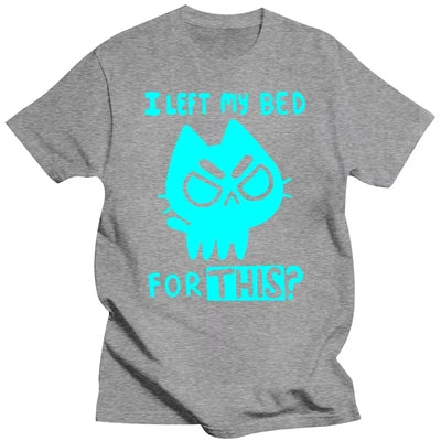 Brand Men T-shirt Funny Cat Print Men Tshirts Casual O-neck Men Shirts Streetwear Luminous Men Oversized T-shirt Male Tees Tops