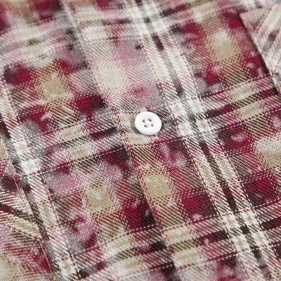 Wolfeel  Spring  Autumn New Personalized Street Retro Vintage Plaid Shirt Women's Loose Outer Long Sleeved Women Loose Shirt