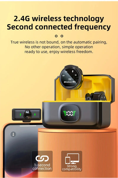 J6 Wireless Lavalier Mics Plug & Play Lapel Miccrophone for Seamless Video Recording, Vlogging, Live Streaming & Interviews